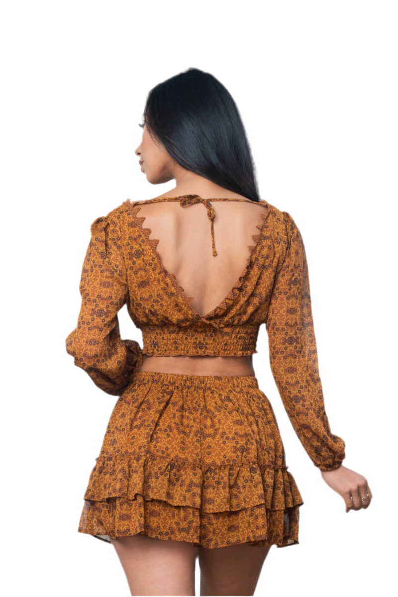 Betty floral Skirt set
