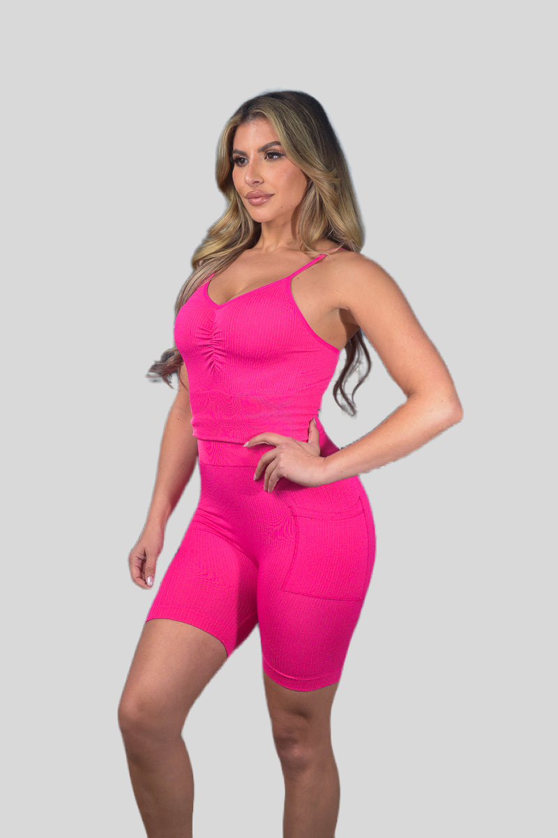 2PC Seamless Short Set