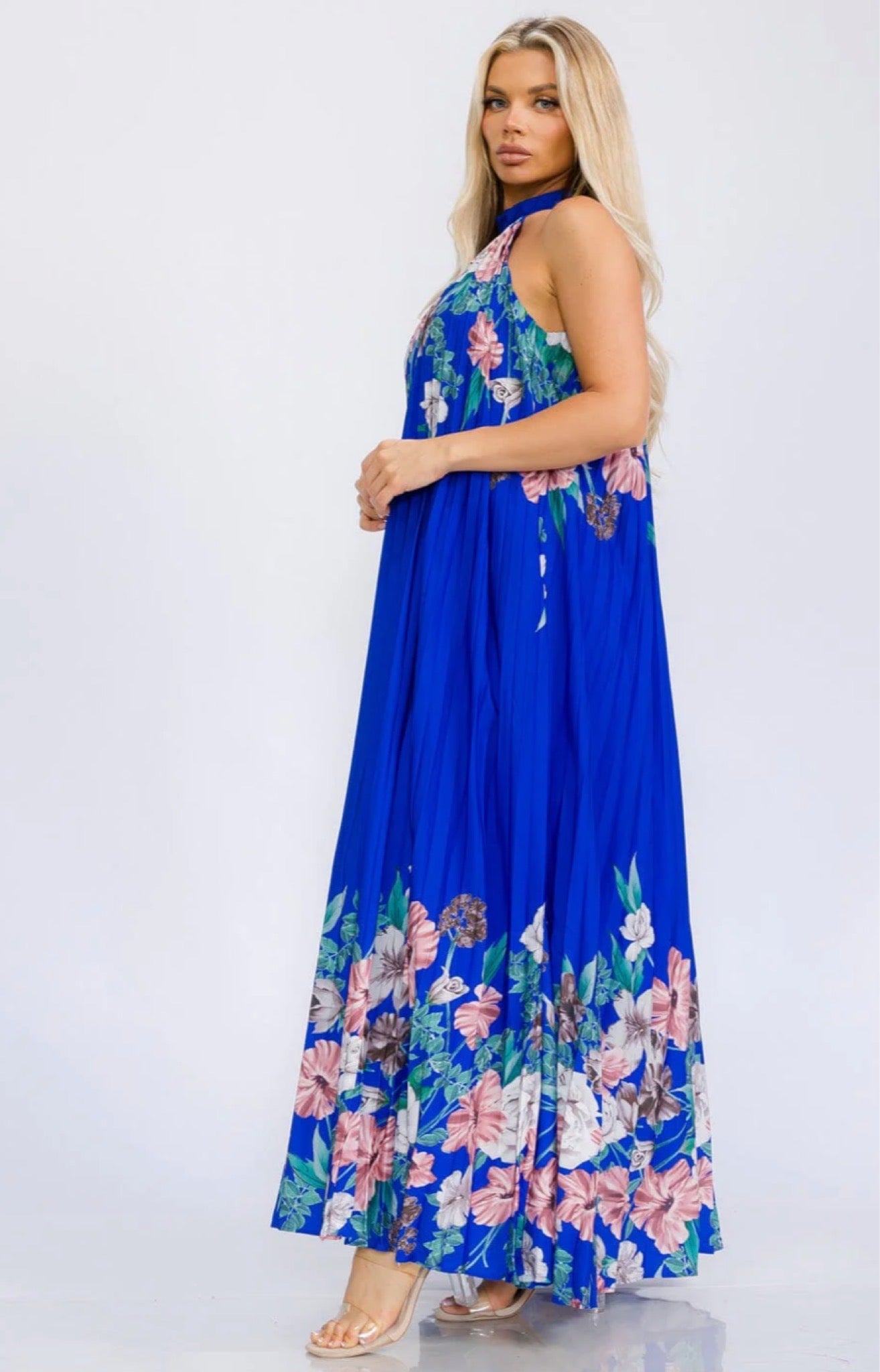 Blue dazzle maxi dress