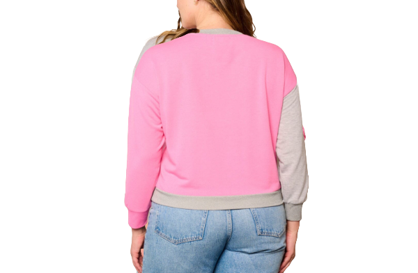 Low In Stock: LONG SLEEVES COLORBLOCK GRAPHIC TOP