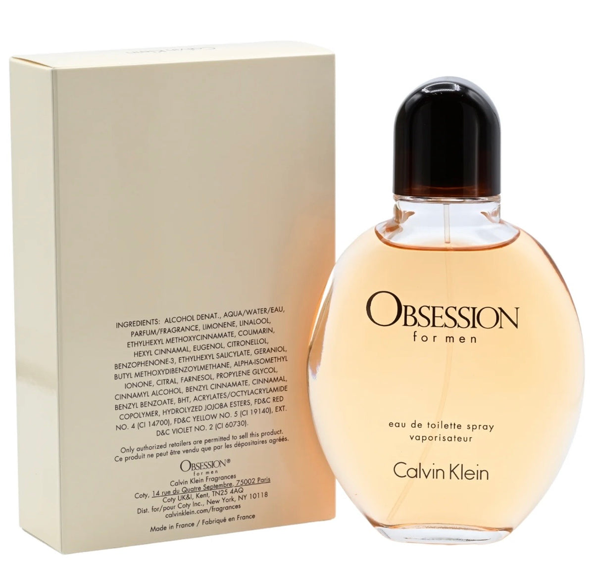 Calvin Klein Obsession for Men Eau de Toilette – Ambery Men's Cologne 4.2 fl oz