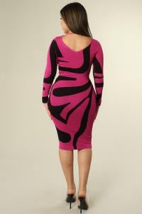 Zebra bodycon dress