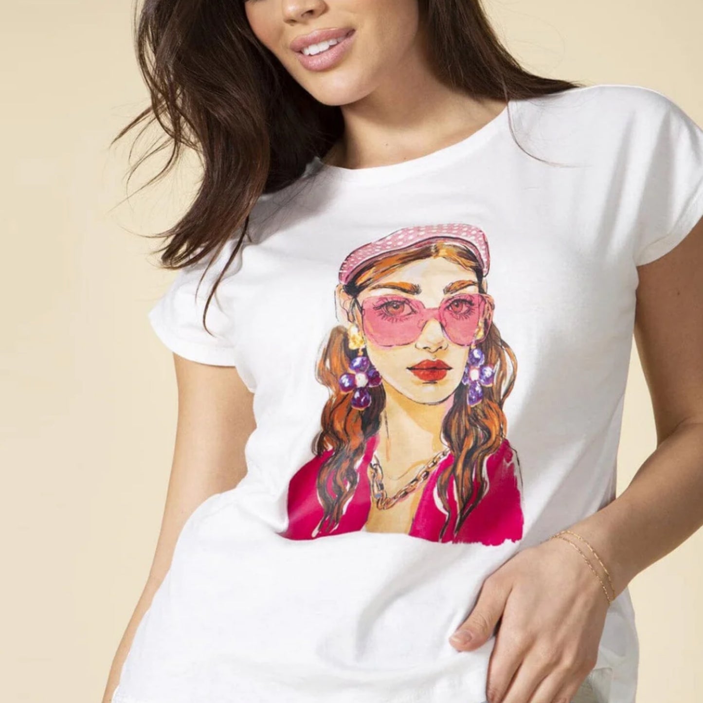 WOMEN'S SHORT SLEEVE GRAPHIC BASIC T-SHIRT