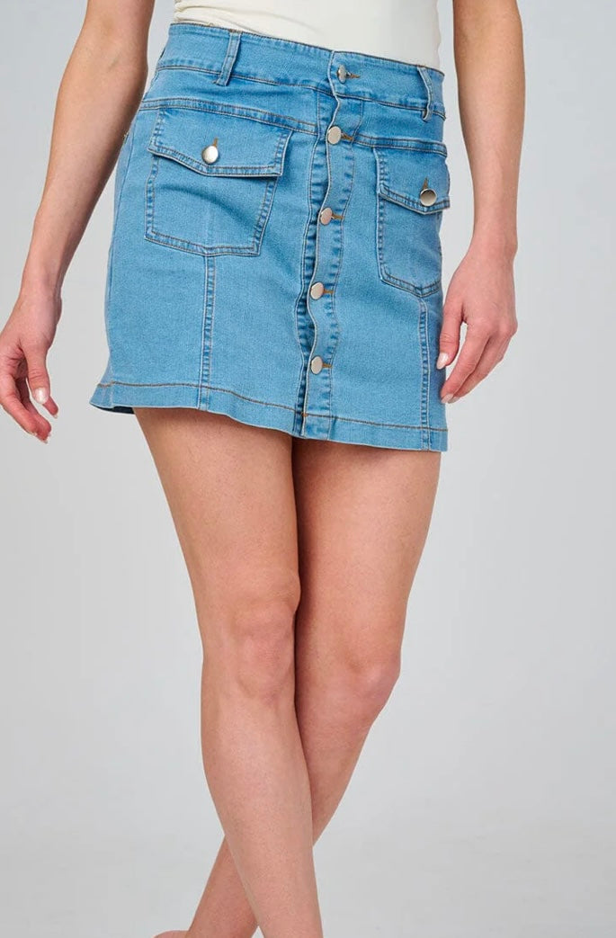 DENIM MINI SKORT