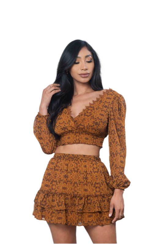 Betty floral Skirt set