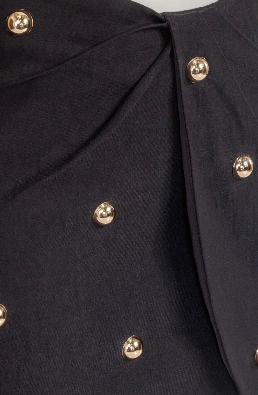 STUDS STRETCHY MINI SKIRT
