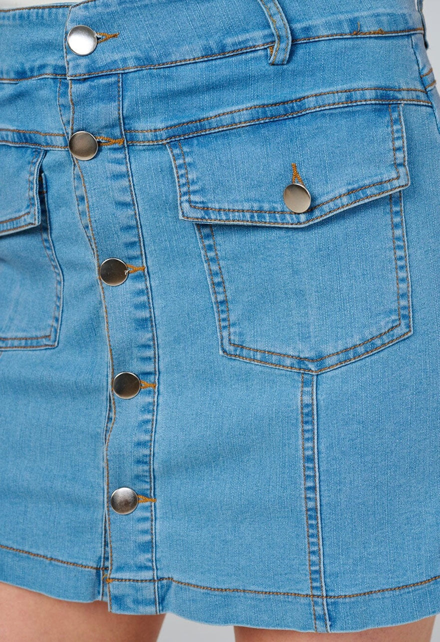 DENIM MINI SKORT