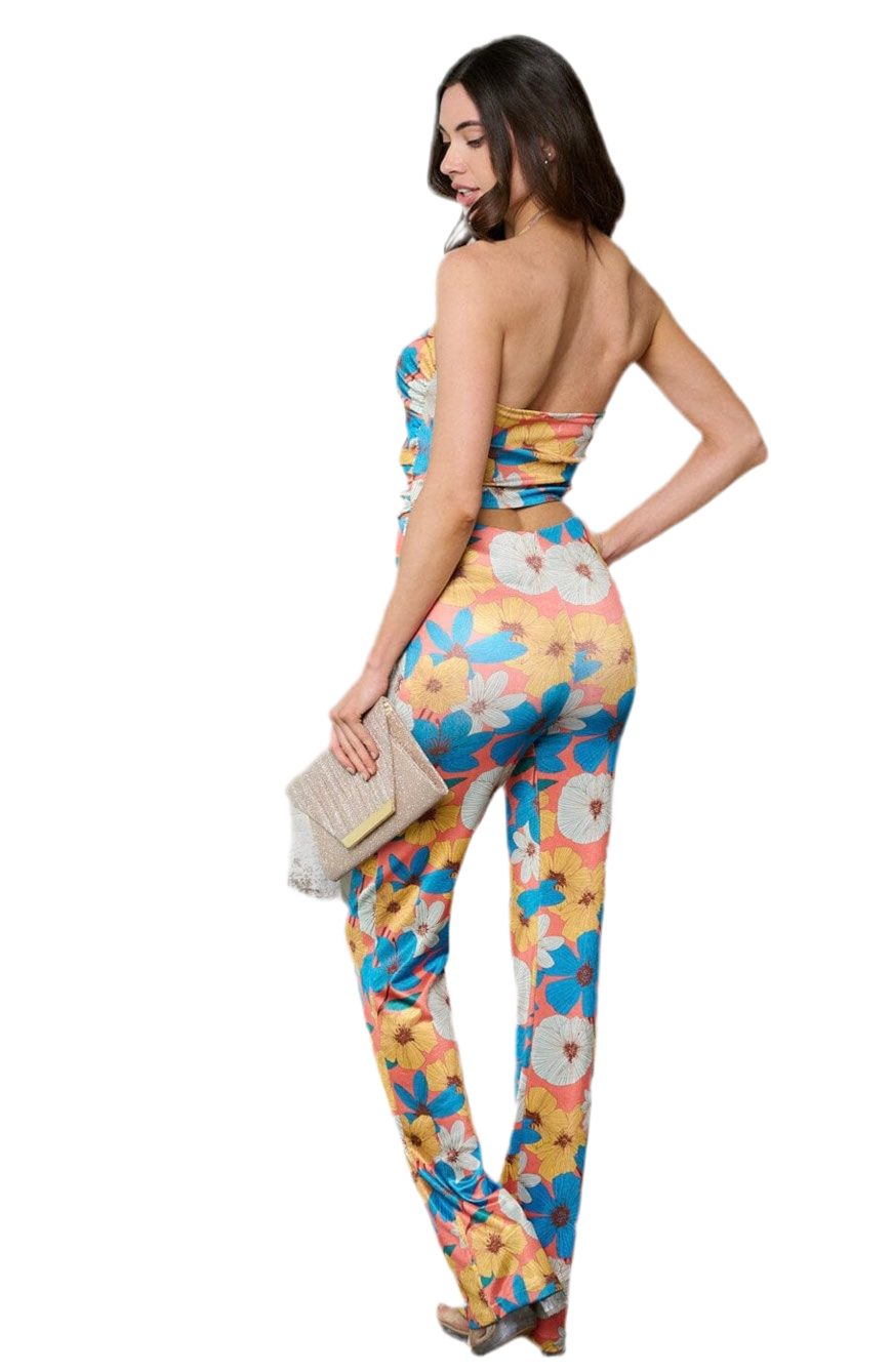 Daisy CROP TOP & PANTS FLORAL SET