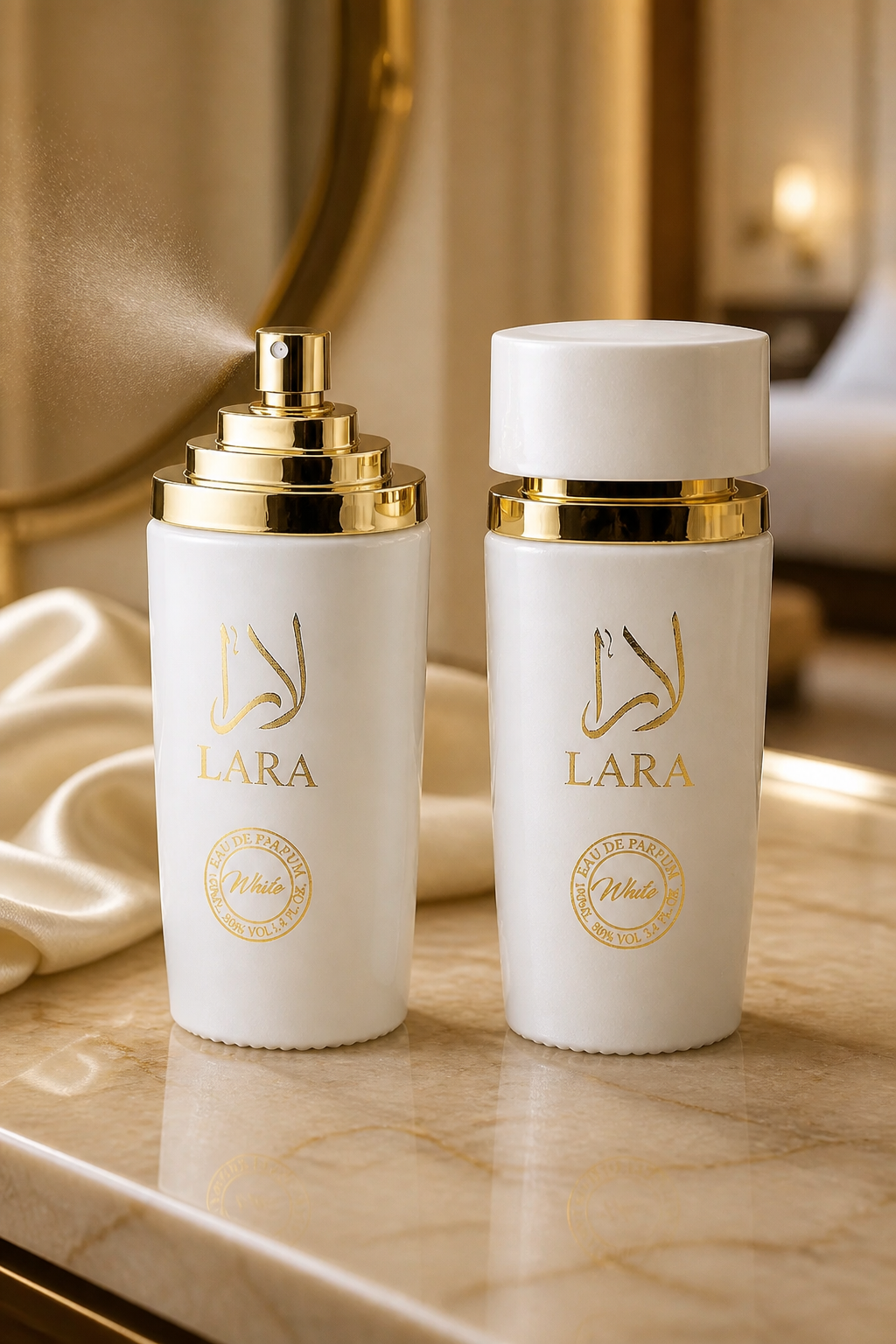 LARA White Eau de Parfum Spray 3.4 fl oz / 100ml Regular Size