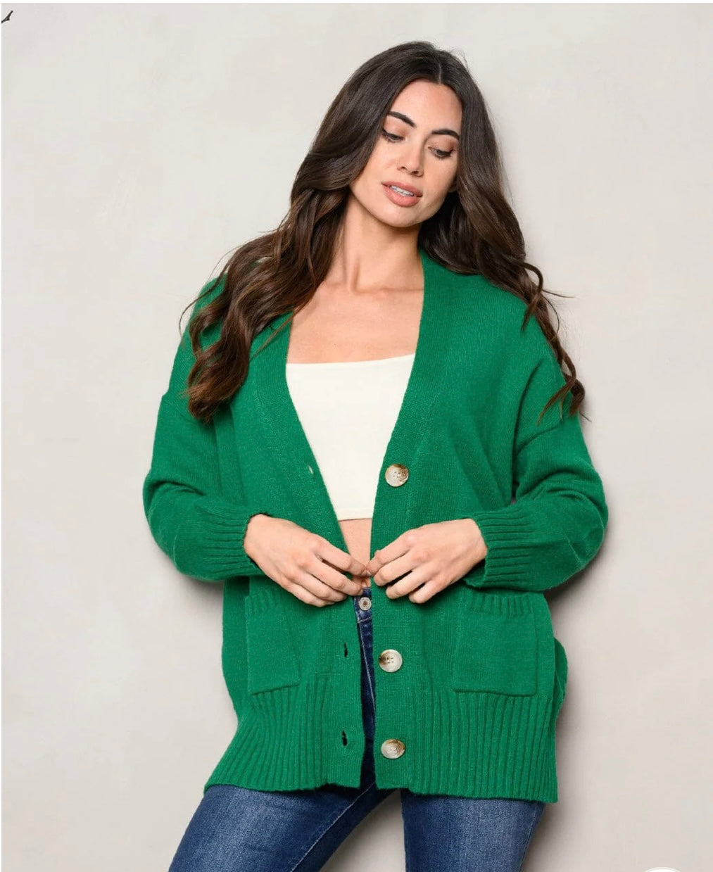 LONG SLEEVE BUTTON UP CARDIGAN