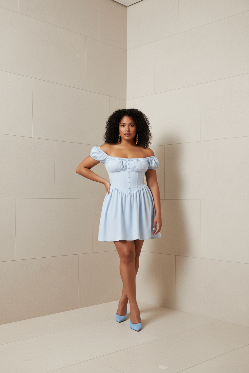 Cap Sleeve Mini Dress