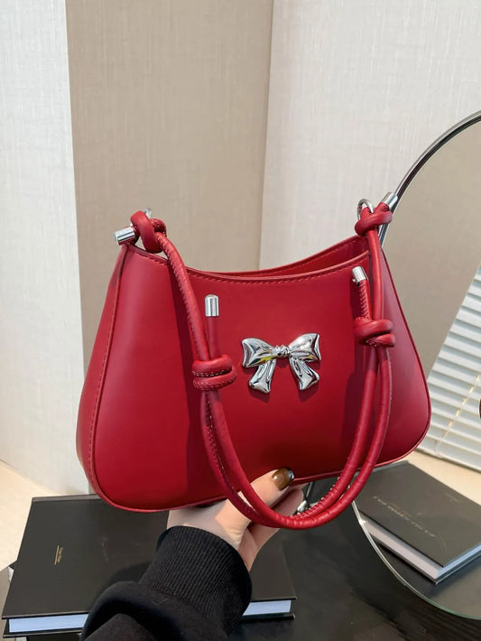 Simplicity bow knotted strap bag