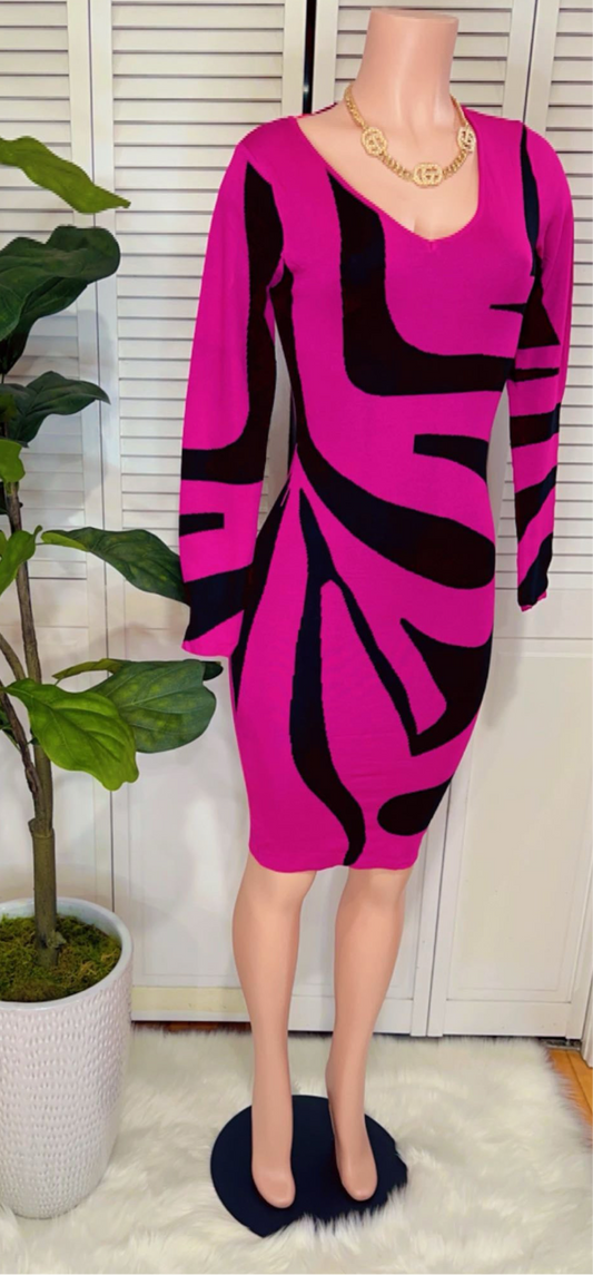 Zebra bodycon dress