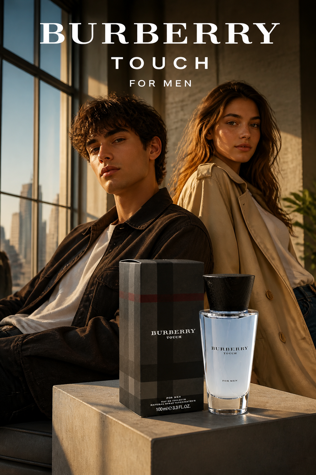 Burberry Touch Eau de Toilette – Fresh Aromatic Cologne 3.3 fl oz