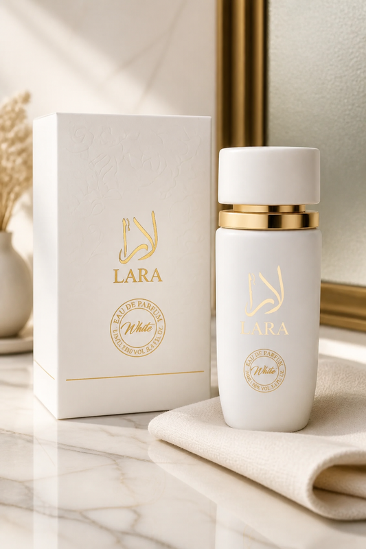 LARA White Eau de Parfum Spray 3.4 fl oz / 100ml Regular Size