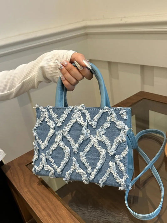 Solo travel Denim crossbody Handbag