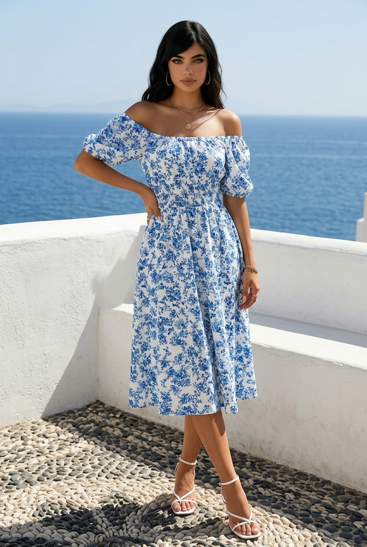 Blue daisy Dress maxi dress