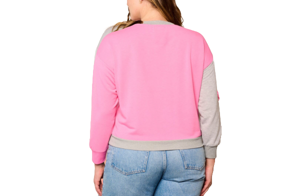 Low In Stock:                   LONG SLEEVES COLORBLOCK GRAPHIC TOP