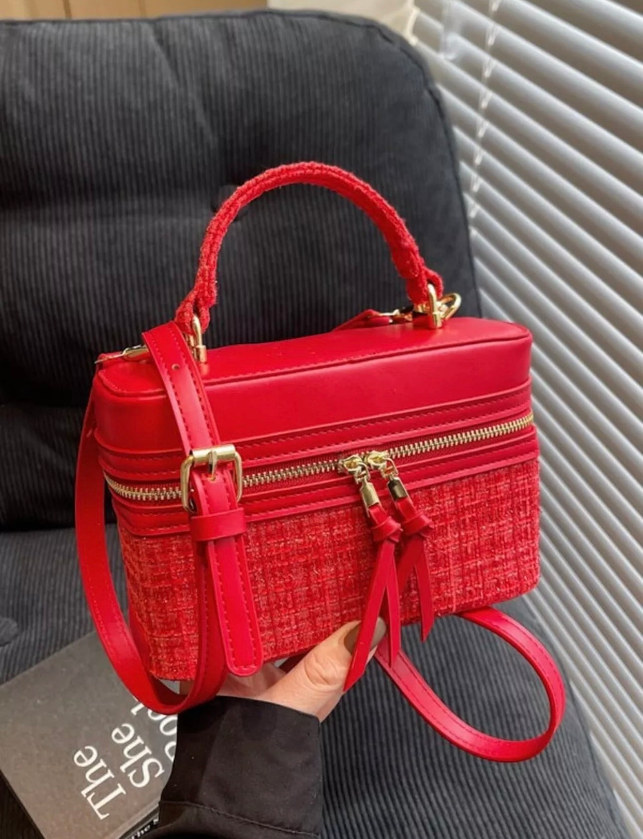 Boxy Top Handle Crossbody Bag