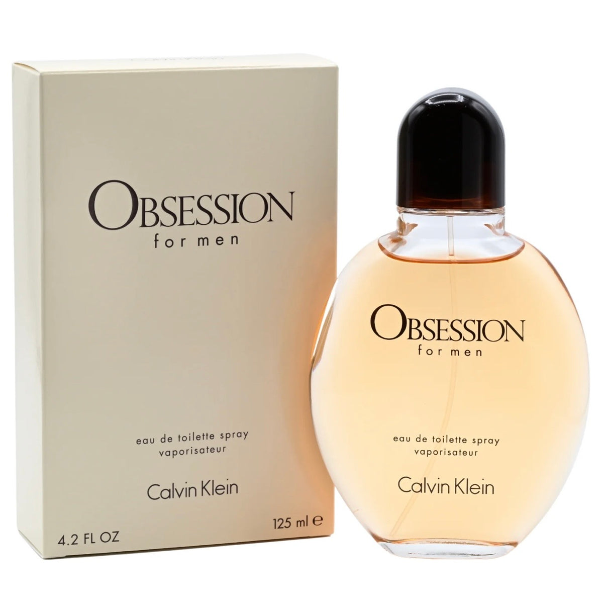 Calvin Klein Obsession for Men Eau de Toilette – Ambery Men's Cologne 4.2 fl oz