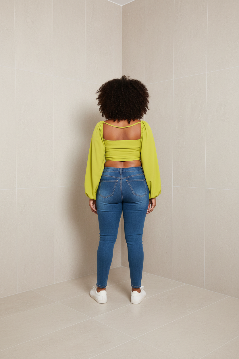 Update LONG SLEEVES TIE front CROP TOP