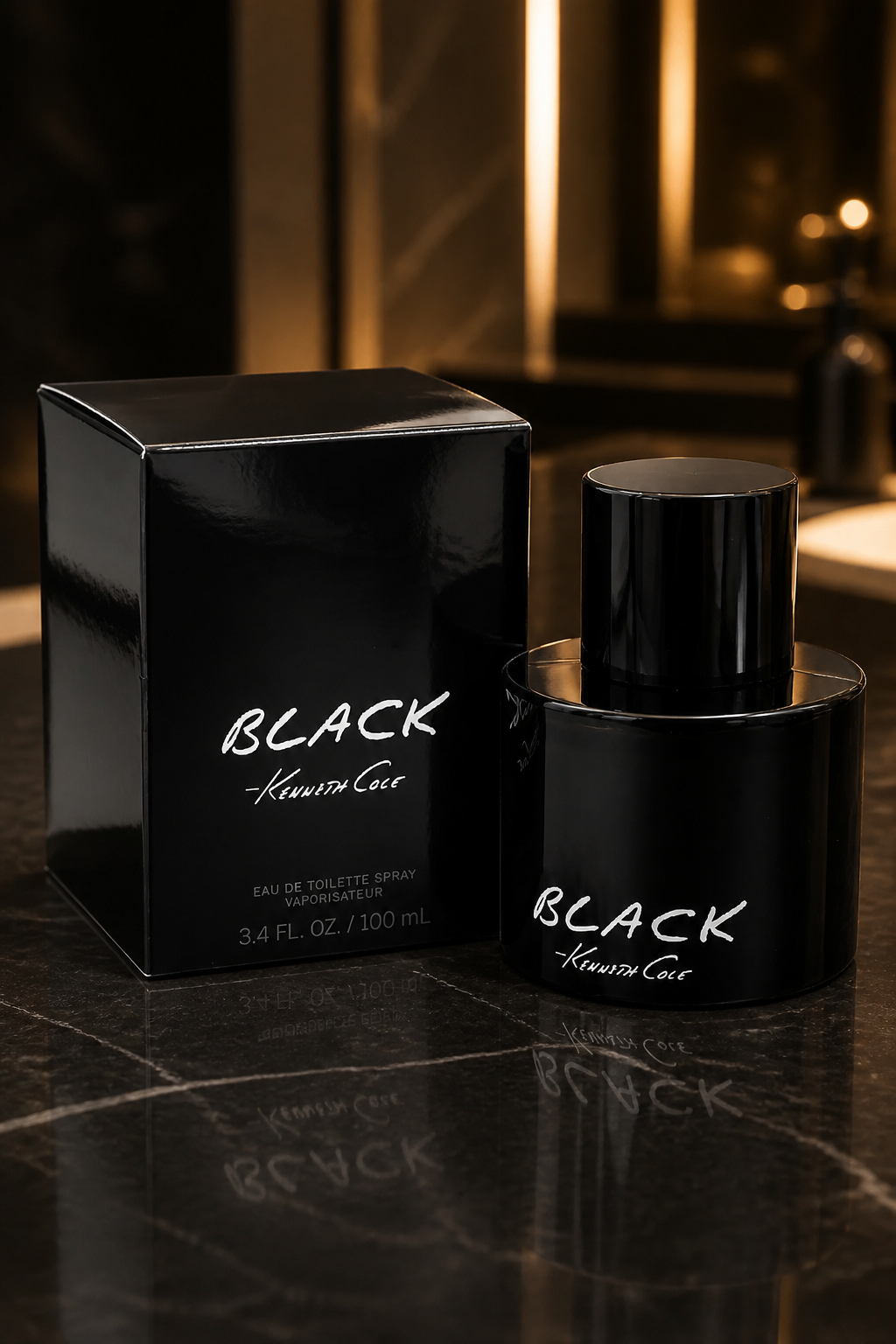 Kenneth Cole Black Eau de Toilette Spray Cologne for Men 3.4 fl oz