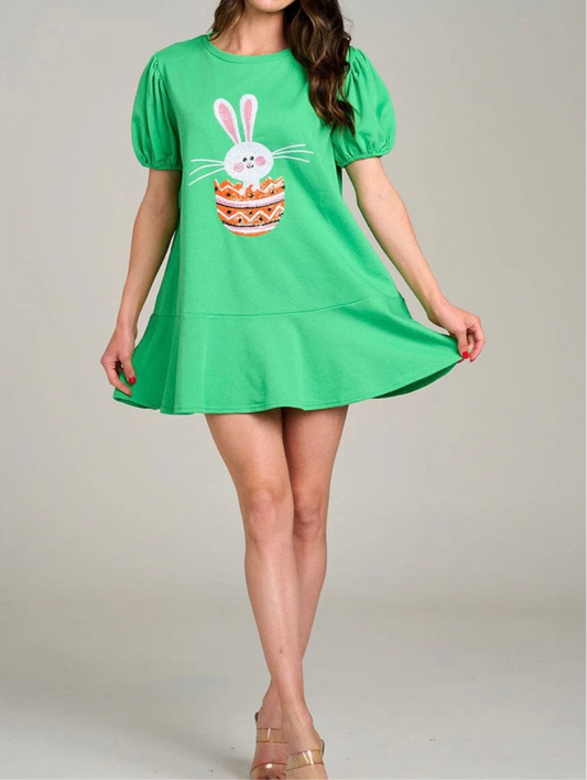 Hawaiian raffle graphic mini dress