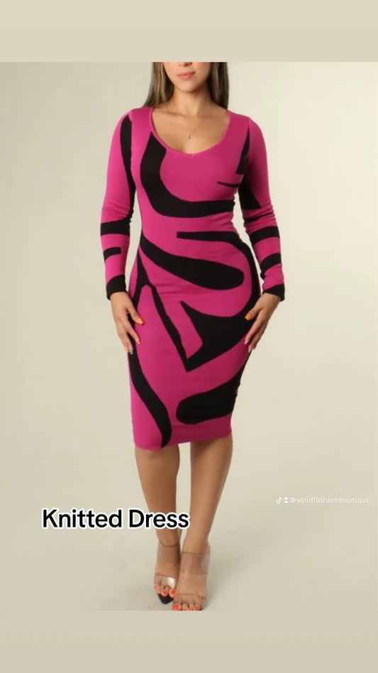 Zebra bodycon dress