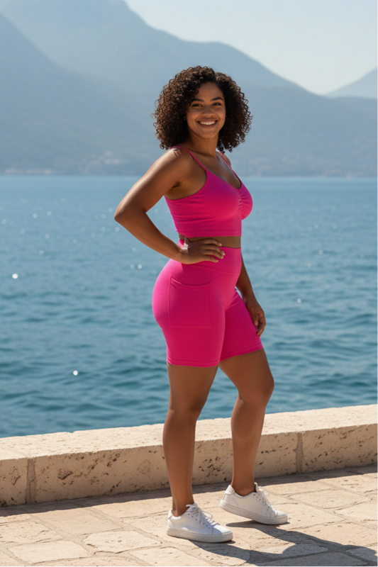 2PC Seamless Short Set