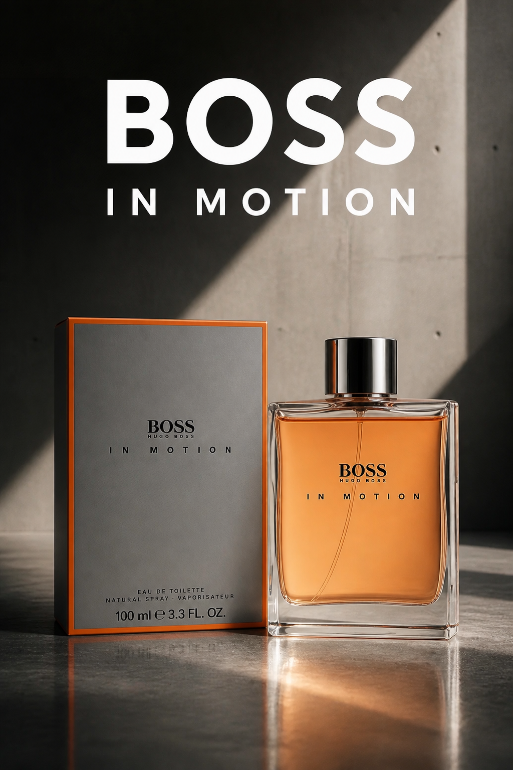 Hugo Boss In Motion Eau de Toilette for Men - Notes of Cinnamon, Cardamon and Nutmeg 3.3oz