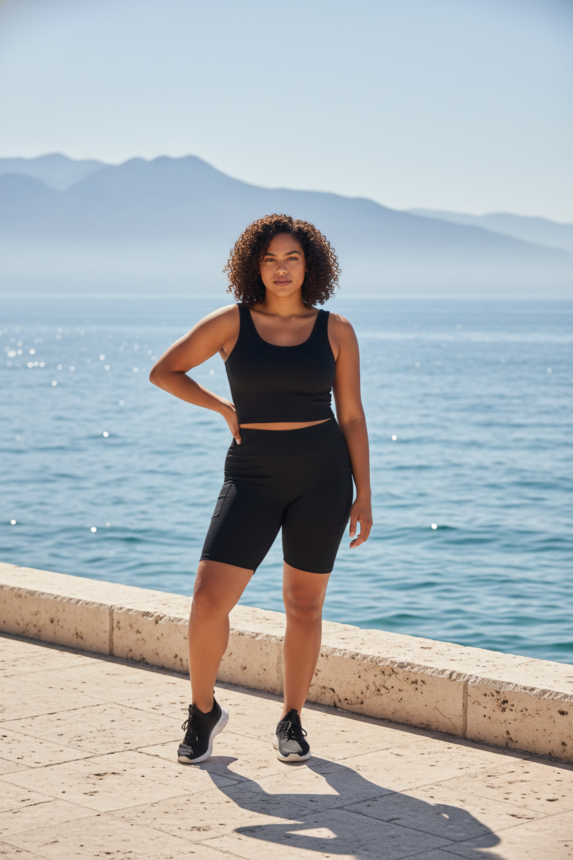 Simon cross back short set