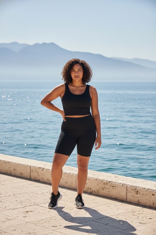 Simon cross back short set