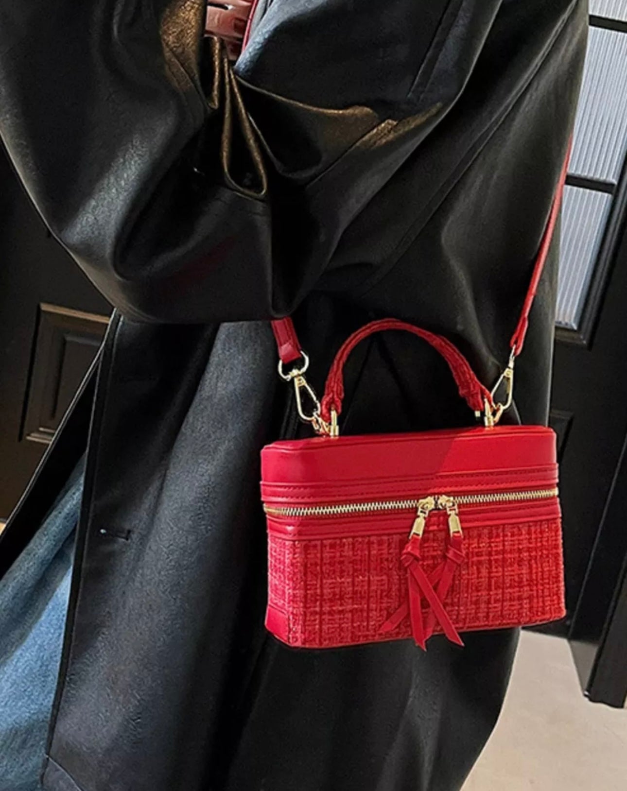 Boxy Top Handle Crossbody Bag