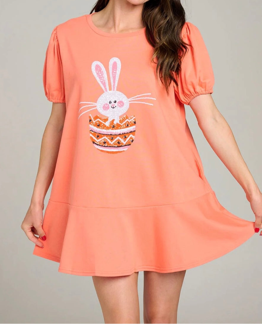 Hawaiian raffle graphic mini dress