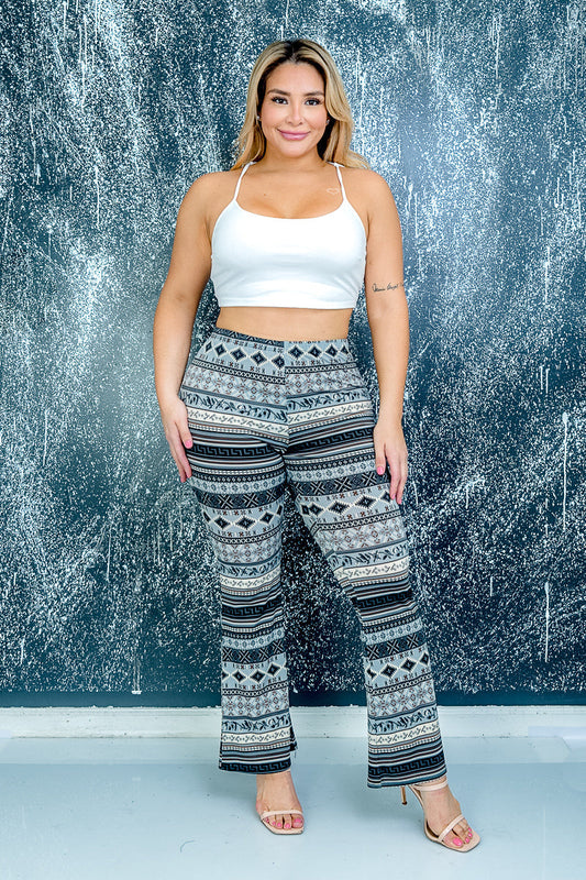 Plus Size Tribal Print Pants