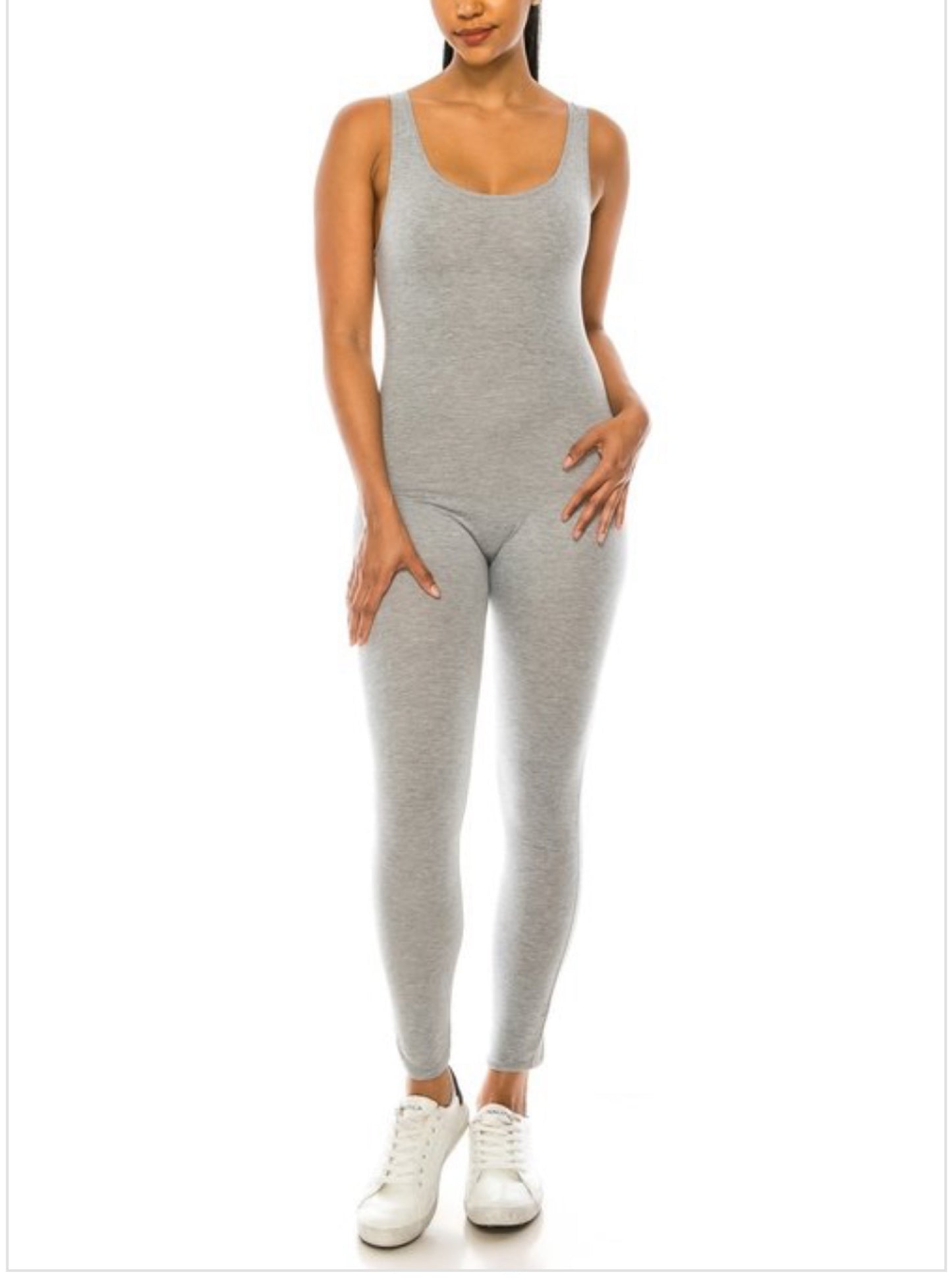 Muscle Tank Jumpsuit in Solid Colors